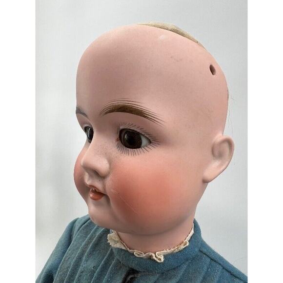 Antique 1906 Schoenau & Hoffmeister Bisque Doll 22” Open Mouth Compo Body - Picture 4 of 16